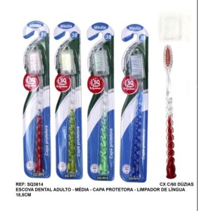 ESCOVA ADULTO SQ3614 (TORCIDA*COR) 525615 SQ