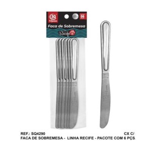 TALHER INOX C/6 (FACA SOBREMESA) 533054 SQ COMERCIO