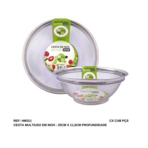 CESTA INOX 25CM (REDONDA) 173256*109659 HM*ORIGINAL