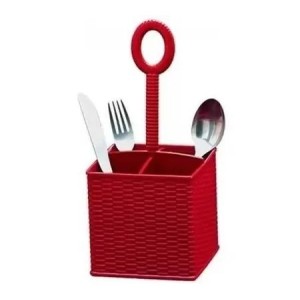 PORTA TALHER RATTAN (VERMELHO) 101054 PANAMBY