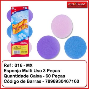 ESPONJA X 3 REDONDA /467160 MAXXIMO