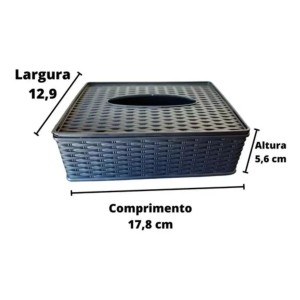 PORTA LENÇO RATTAN (PRETO) 847450 PANAMBY