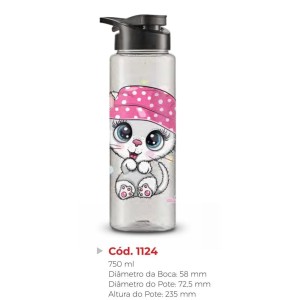 SQUEEZE 1124 (750ML GLITER GATINHO) 211241 BANDEIRANTE