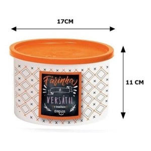 POTE DEC.FARINHA 1,8LT (LARANJA) 600179 DMPLAS