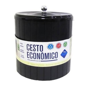 CESTO ECONOMICO 5 LT (PRETO) 104238 PLASTUTTI