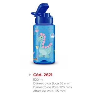 SQUEEZE 2621 (500ML DINO AZ ESC.)  226214 BANDEIRANTE