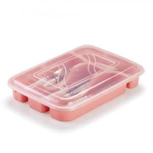 PORTA TALHER C/TAMPA 4DIV (COLOR) 702399 RAINHA