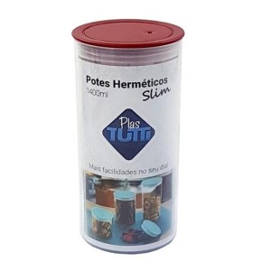 POTE HERM.VERMELHO (RED.1400 ML) 896456 PLASTUTTI