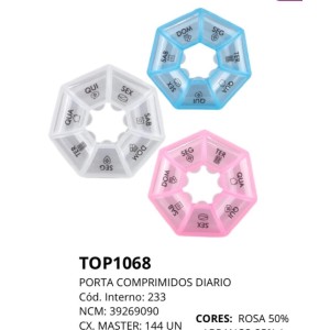 PORTA COMPRIMIDO RED.(7 DIV) 123725 TOP UTIL