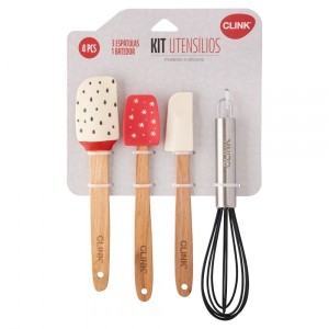 KIT UTENSÍLIOS C/4 (3ESPAT/1BATEDOR) 351379 CLINK