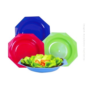 PRATO PLASTICO 24CM (OITAVADO) 178393 PLASMARC