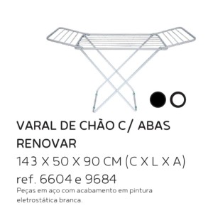 VARAL CHAO RENOVAR BRANCO (C/ASAS) 366047 MAXEB