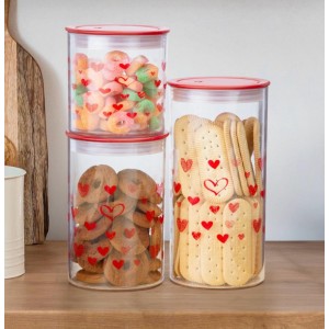 POTE CORACAO 1400ML (VERMELHO) 407564 PLASTUTTI