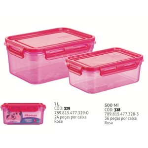 CONTAINER 4TRAVAS ROSA (1LT) 773290 ZPLASTIC
