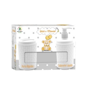 PORTA ALGODAO E SABONETE LIQUIDO *BRANCO* / 821062 MONTE LIBANO