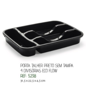PORTA TALHER PRETO (4 DIVISORIAS) 702382 RAINHA