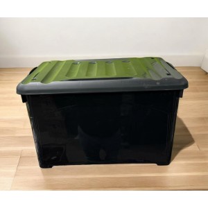 CONTAINER PRETO (95LTS C/RODAS) 718401  INJEPLASTEC