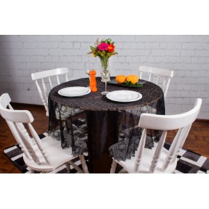 TOALHA MESA RED. *RENDA PRETA* (1,40MT) 460012 ROMANCE