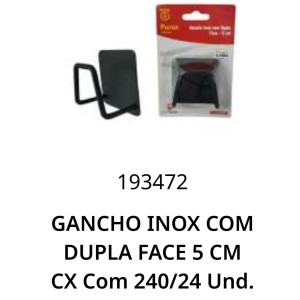 GANCHO C/1 QUAD.5CM (C/DUPLA FACE) 233441 TIJUCAS
