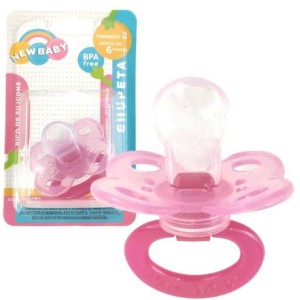 111021-CHUPETA BB DEC.SILIC.(ROSA) 870105 NEW BABY