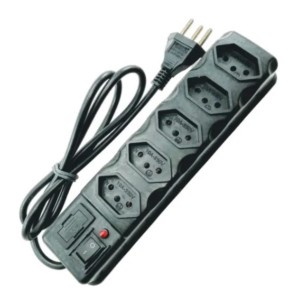 FILTRO LINHA 5 TOMADAS (PRETO) 329224 JETCON