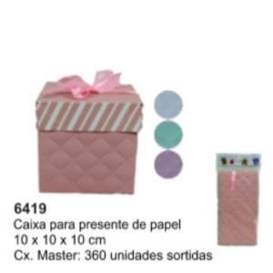 CAIXA P/PRESENTE *CANDY* (10X10) / 264193 AMIGOLD