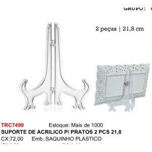 SUPORTE PRATOS X 2 (ACRILICO) 874996 TOP RIO