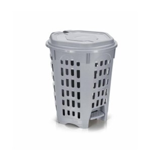 CESTO TELADO 35LT C/PEDAL (CINZA) 553218 PLASMARC