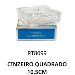 CINZEIRO VIDRO (QUAD.10,5CM) 202805 RIO TIJUCAS