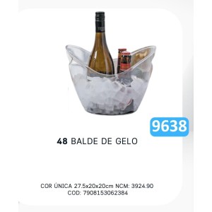 BALDE GELO OVAL (27CM*3,9LTS) 62384*908341 Y888*TOP RIO