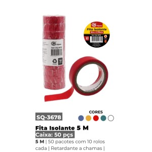 FITA ISOLANTE 5MT*COLOR (PCTC/10) 526230 SQ