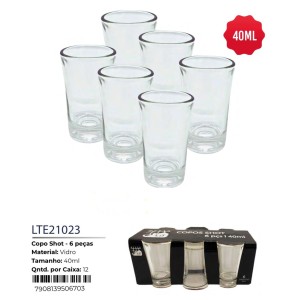 JG COPO VIDRO C/6 (SHOT*40ML) 506703 H-100