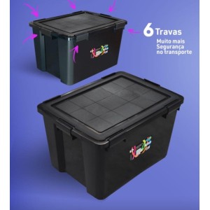 CONTAINER ORGANIZADOR 80LTS (6 TRAVAS) 806763 ARQPLAST