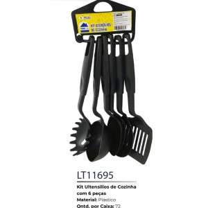 KIT UNTESILIOS COZINHA C/6 (PLASTICO) 226035 H-100