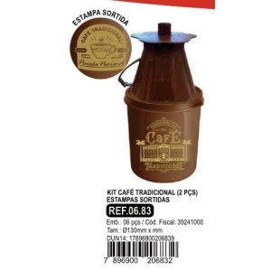 KIT CAFE C/2 (POTE+SUPORTE) 206832 INJETEMP