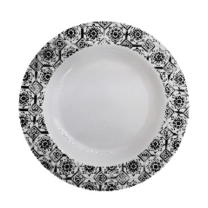 PRATO MELAMINA RASO (PRETO 25CM) 902432 SAKES