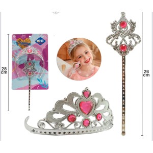 KIT PRINCESA *2*PCs (VARINHA*COROA) 477279 ALTIMIX