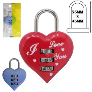 CADEADO MALA (CORACAO*3 DIG) 216395 MONALIZA