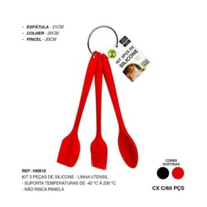 KIT SILICONE X 3 (ESPATULA*PINCEL*COLHER) 177964 HM