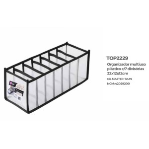 ORGANIZADOR C/7 DIVISORIAS (32X12X12CM) 162687 TOP UTIL
