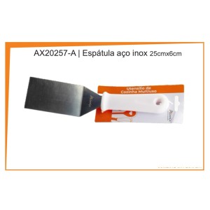 ESPATULA RETA INOX 25,5CM  (CB BRANCO) 305363 ALIANCA