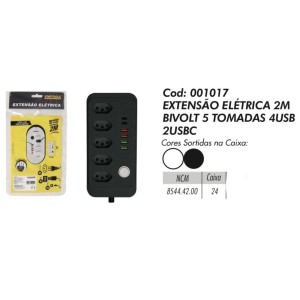 FILTRO LINHA 9 EM 1 (5 TOMADAS*4 USB) 215991 STARTOOLS