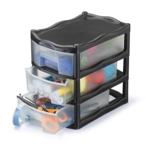 GAVETEIRO MED.C/3 PRETO /788367 INJEPLASTEC