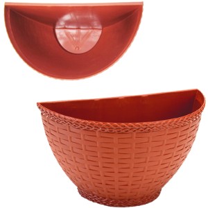 VASO PAREDE RATTAN 526 (TELHA) 705265 INJEPLASTEC