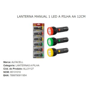 LANTERNA AVULSA LED.(A PILHA) 911954 IMPORIENTE