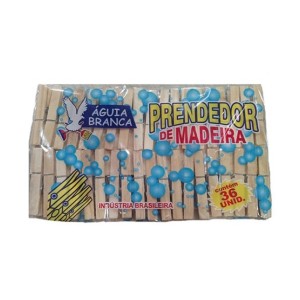 PRENDEDOR MADEIRA C/36 **CX C/45**251006 AGUIA BRANCA