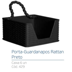 PORTA GUARDANAPO RATTAN (PRETO) 847344 PANAMBY